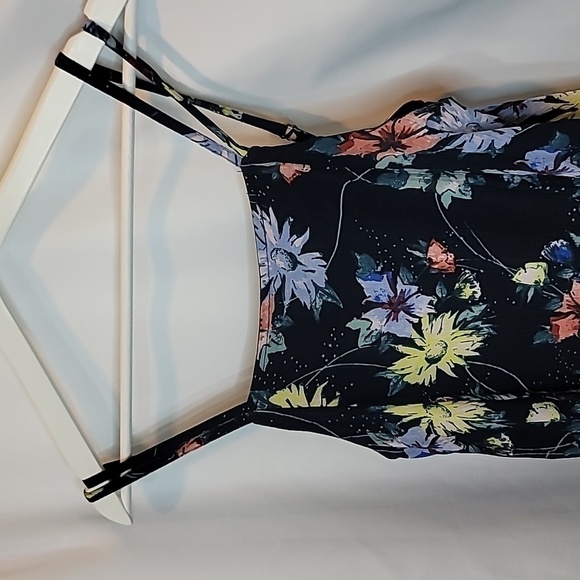 O'neill Floral Double Strap Flowy Low Back 100% Viscose Dress - Picture 3 of 8